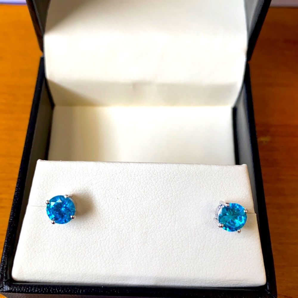 COPY - Sterling Silver Blue topaz Earrings